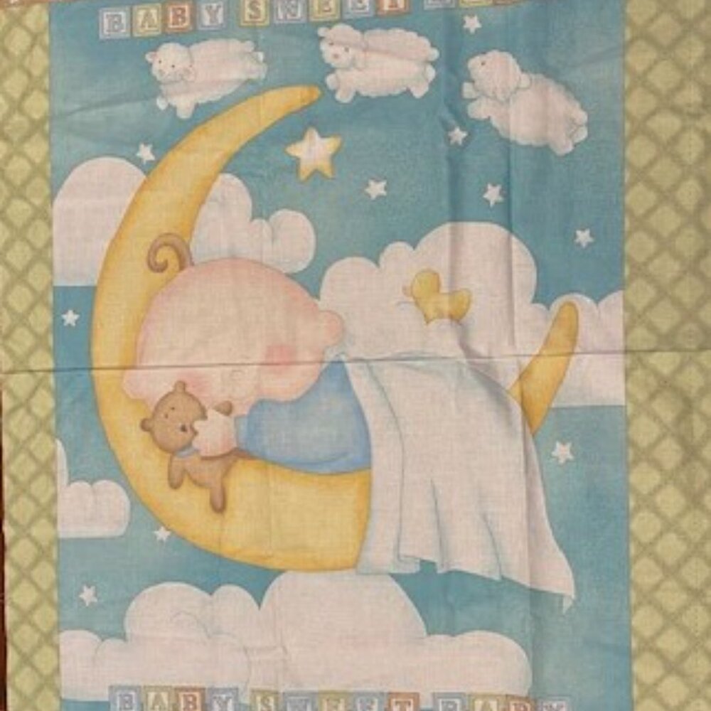 Sweet Pea by Julia Dobson Mina 100% Cotton Baby Child 23" x 45" Panel Fabric